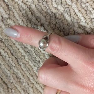 Vintage Pearl Ring Silver